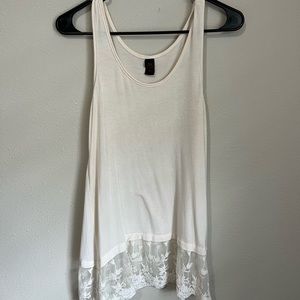 JW Cream Tunic with Lace Top